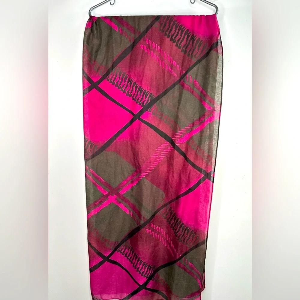 Lane Bryant Scarf‎ Shawl Fuchsia Gray Black NWT